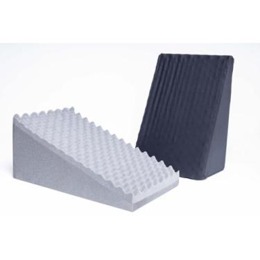 Imagem de Travesseiro Triangular Anatômico Casca De Ovo Apoio Encosto Costa Leitura Antirefluxo (Preto)