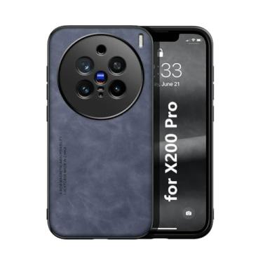 Imagem de Kepuch Silklike Capa para Vivo X200 Pro - Case Placa de Metal Embutida - Azul