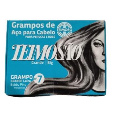 Imagem de Grampo Teimosão Para Cabelos Nº 7 Loiro 50Un - Teimoso