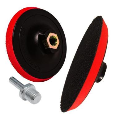 Imagem de Suporte Disco Lixa C/ tiras autocolantes Lixadeira Adaptador Furadeira