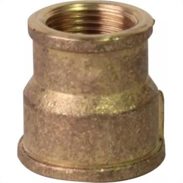 Imagem de Luva Reducao Latao Amarelo Metais Rei 3/4X1/2''