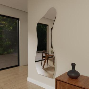 Imagem de Espelho Orgânico 115cm x 60cm E18 Luxo Quarto Sala Banheiro Decorativo