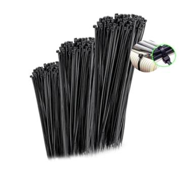 Imagem de Kit Cinta Abra�adeira Em Nylon Presilha 15 20 30 cm x 3,6mm 100 pe�as de cada cor preto