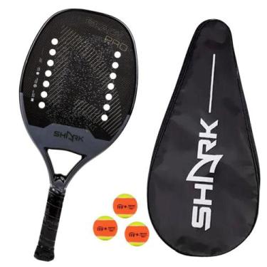 Imagem de Raquete de Beach Tennis Shark Black Pro
