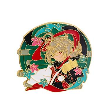 Imagem de Broche Hutao - Broche Hutao Personagens Cosplay Esmaltado Broche de Lapela - Presente para Fãs, Mulheres e Meninas, Metal, Sem Pedra Preciosa