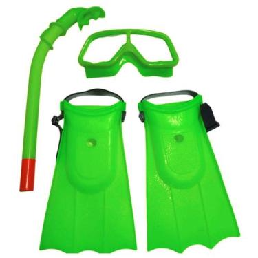 Imagem de Kit Mergulho Infantil 3 Peças Ajustáveis Completo 18 ao 23 Natação Mer