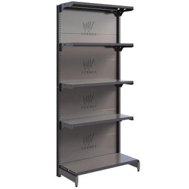 Imagem de Gôndola Fit Parede 1 Inicial 1,70m De Supermercado Bandejas Regulavel 