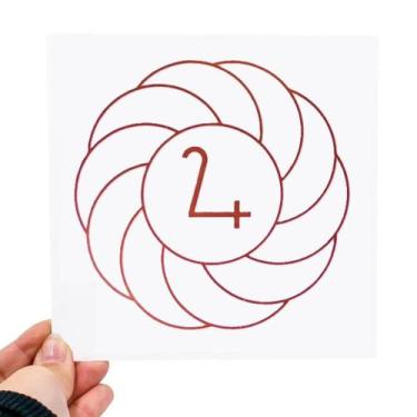 Imagem de Placa Grafico Turbilhão com Júpiter PVC 15x15cm - Radionica Radiestesi