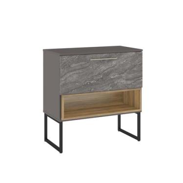 Imagem de Gabinete para banheiro com pés 01 gaveta sem cuba Vicenza Móveis Bosi