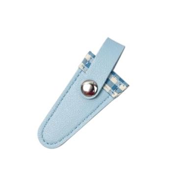 Imagem de MEELYHOME Tesoura de bordado, bainha colorida, treliça, tesoura, capa protetora, costura, tesoura, ferramenta de corte portátil, 8 x 3 cm