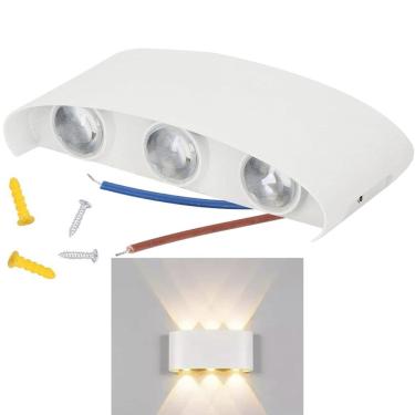 Imagem de Arandela Parede Luminaria Meia lua Led 6W 6 Fachos Iluminaçao Garagem Casa Varanda Quintal