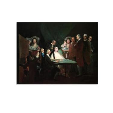 Imagem de Arte de parede Francisco Goya, Procissão de Flagelantes, impressão em tela famosa reprodução de pinturas a óleo abstratas imagem emoldurada para decoração de casa pôster de 50 x 40 cm (20 x 16