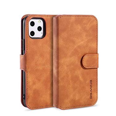 Imagem de UEEBAI Capa para iPhone 11 Pro, capa de couro PU de luxo carteira vintage capa flip capa interna TPU [compartimentos para cartões] [fecho magnético] função de suporte fólio à prova de choque proteção