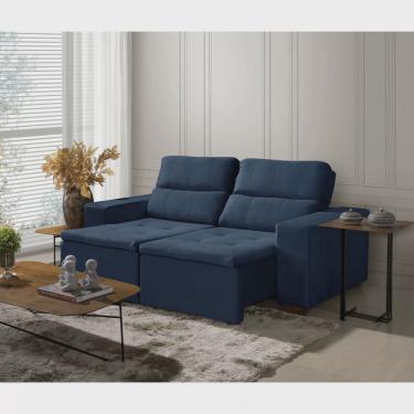 Imagem de Sofá Alabama 3 Lugares Retrátil Reclinável 1,95M Mola Bonnel em Veludo Yescasa