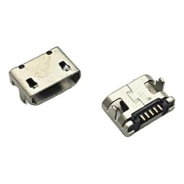 Imagem de Conector Micro Usb 5 Pino Fêmea 2 Garras Smt 7.2mm Kit 10 Pç - AMS-imp
