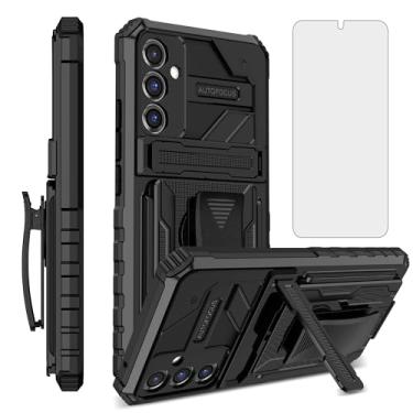 Imagem de Capa de celular para Samsung Galaxy S24 Plus S24+ 5G com protetor de tela, clipe de cinto, suporte híbrido, resistente, resistente, de grau militar, capa protetora S24Plus 24S + S 24, 24+, mulheres e