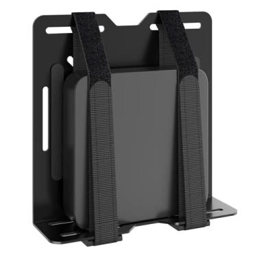 Imagem de Suporte de caixa de cabos e suporte de parede ajustável ou suporte de mesa para dispositivos pequenos e largos, como dispositivos de mídia de transmissão, leitores de DVD e caixas com parafusos