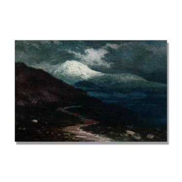 Imagem de Impressões em tela famosas. "Paisagem de montanha 5.1 cm por Lev Lagorio, Reproduções de arte clássicas, decoração de parede moderna para sala de estar escritório. 40x60cm-15.7x23.6in sem moldura