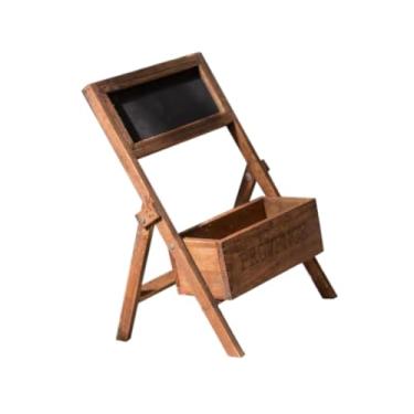 Imagem de Generic Planta de madeira Display Stand com placar de plantador de quadro -trapa