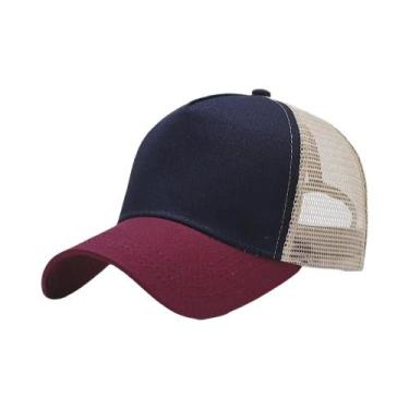 Imagem de Boné de Beisebol Snapback Curvo - Adulto, Malha, Verão, Hip Hop, Ajust