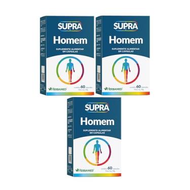 Imagem de Kit 3 Supra Homem Suplemento Alimentar 60 Cáps. - Herbamed