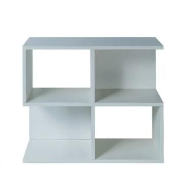 Imagem de Nicho Aparador De Sofa Porta Revistas Fotos Em Mdf Branco