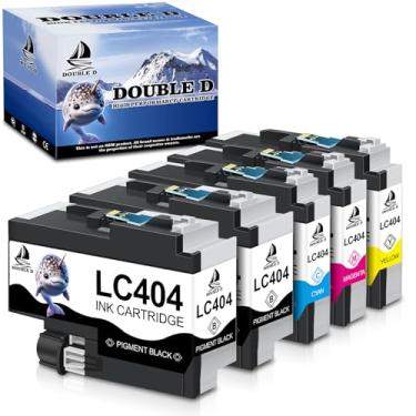 Imagem de DOUBLE D Cartuchos de tinta compatíveis com LC404 para impressora Brother LC404 LC404XL para Brother MFC-J1205W, MFC-J1205W XL, MFC-J1215W (2BK/C/M/Y, pacote com 5)