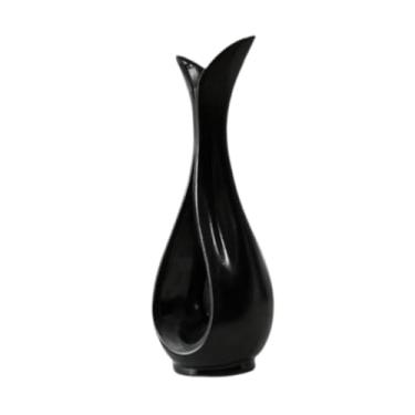 Imagem de Ｂｅｓｇａ Vaso em formato de coração, vaso de flores decorativas para estante, flores secas, entrada, decoração hidropônica, Black L