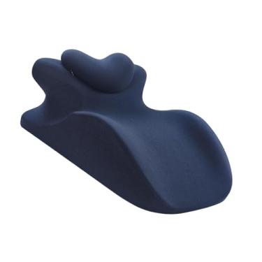 Imagem de Ｂｅｓｇａ Travesseiro de bruços, antiderrapante, confortável, multiuso, macio, suporte para pescoço, almofada para apartamento, casa, assistir filmes, Azul-marinho