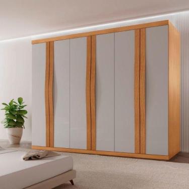 Imagem de Guarda Roupa Casal Rommeo 100%mdf 6pts 6gvts Moderna Mobília Naturalle