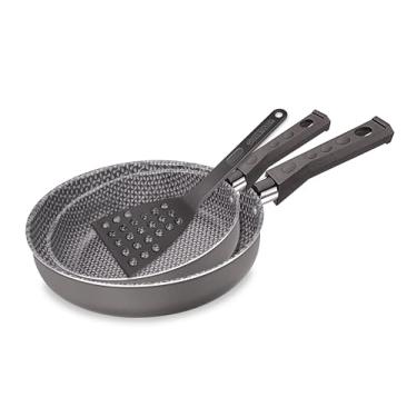 Imagem de CONJUNTO FRIGIDEIRA RETA 16+20 + ESPÁTULA GRAFITE