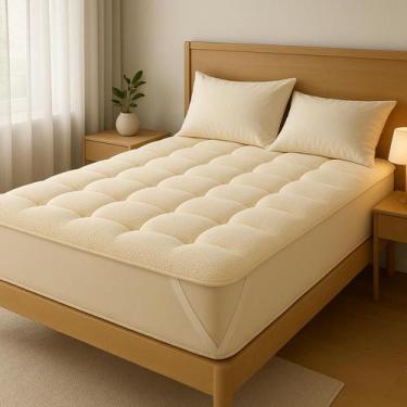 Imagem de Pillow Top Protetor de Colchão 400 Fios Dupla Face Sherpa Qualidade Pr