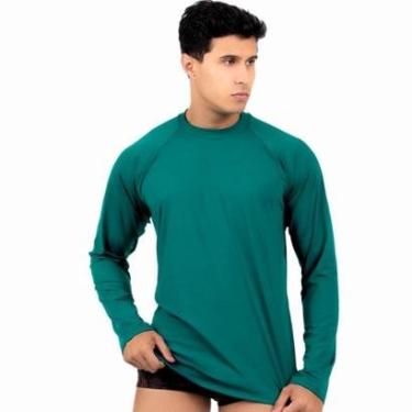 Imagem de Camisa Masculina Térmica Segunda Pele Praia Surf Proteção Uv-Masculino