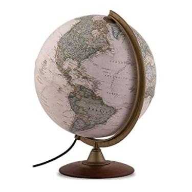 Imagem de Globo Terrestre National Geographic com Luz Gold Executive