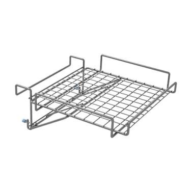 Imagem de Ｂｅｓｇａ Organizador de porta de armário dobrável, escorredor de panelas e pratos, prateleira de armazenamento multifuncional resistente para casa, trailer, Prata