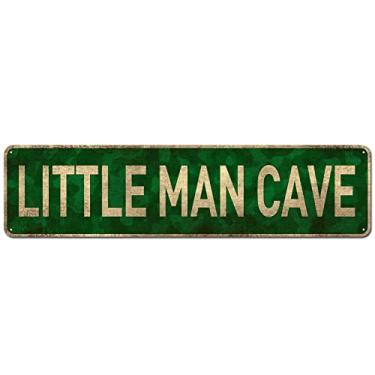 Imagem de CIVOTIL Caverna do homenzinho, decoração de quarto de menino, placa de parede de decoração de 4 "x 16", placas de quarto infantil para porta, decoração de menino para quarto, placa apenas pa