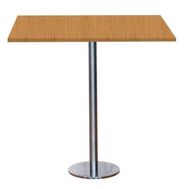 Imagem de Mesa Pisa Beta Bistrô Fratini 107,50cm (a) Disco Redondo Inox Tampo Mdp Quadrado Samba 60cm (l)