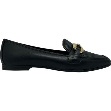 Imagem de Sapato Mocassim Feminino Casual Dia a Dia Passeio Trabalho Extra Conforto Detalhes Metalizados Dakota D0822