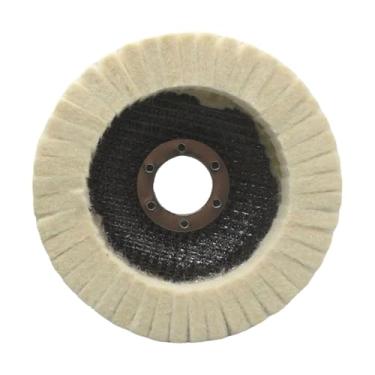 Imagem de Ioensy Disco de polimento de feltro de lã, redondo, resistente, almofada de polimento, almofada de polimento para vidro, carro, cera, metal, joias, pedras, Tipo 115