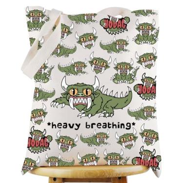 Imagem de WZMPA Bolsa Hodag para presente de monstro de dinossauro Cryptozoologist reutilizável merchandise Hodag Lover (respiração pesada)