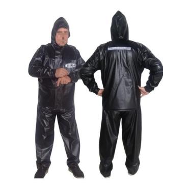 Imagem de Capa de Chuva para Motociclista em PVC 100% Impermeável - Fly, Preto c