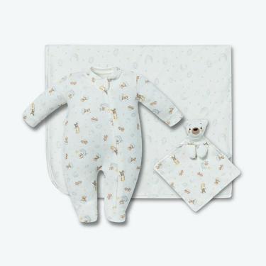 Imagem de Kit Macacão Cueiro e Naninha Hug Noite Estrelada Unissex