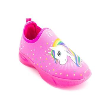 Imagem de Tênis Infantil Menina Unicórnio Novopé 7843 - Rosa-Feminino