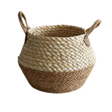 Imagem de Cesto de fibra natural para decoração médio - Vert Store