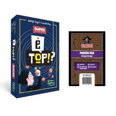 Imagem de Kit É Top!? Superinteressante + Sleeves Bucaneiros Padrão USA - Jogo de Cartas Grok Games