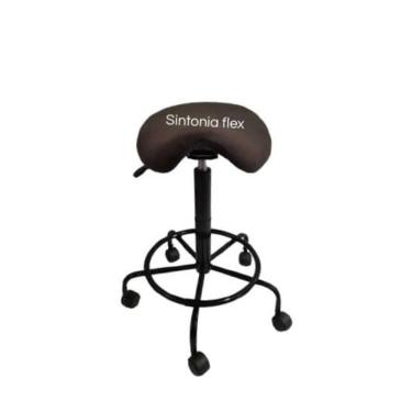 Imagem de Cadeira mocho sela alta tatoo e cílios 65cm 75cm suede - veludo marrom