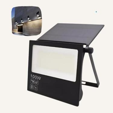 Imagem de Luminaria Refletor Led Recarregavel Energia Solar Aluminio - Dant Oasi