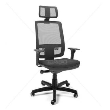 Imagem de Cadeira Office Plaxmetal  Presidente Brizza, até 120kg, Autocompensador Slider, Base St...