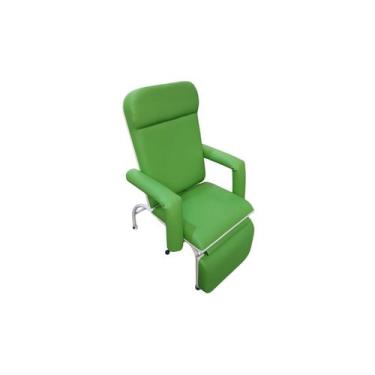 Imagem de Poltrona Hospitalar Luxo Reclinável 4 Posições Descanso Verde Bandeira