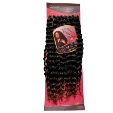 Imagem de Cabelo Cacheado 80cm Fibra Premium Super Natural P/ Crochet - bbless, 